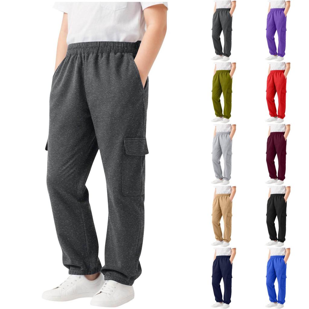 Children's Fashionable And Casual Leg Tied Multi Pocket Pants