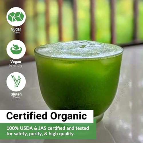 Matcha Moon Kyoto Uji Matcha Organic Cultivated Pesticide-Free Additive-Free Powder Organic Ceremonial Grade Japanese Matcha 30g