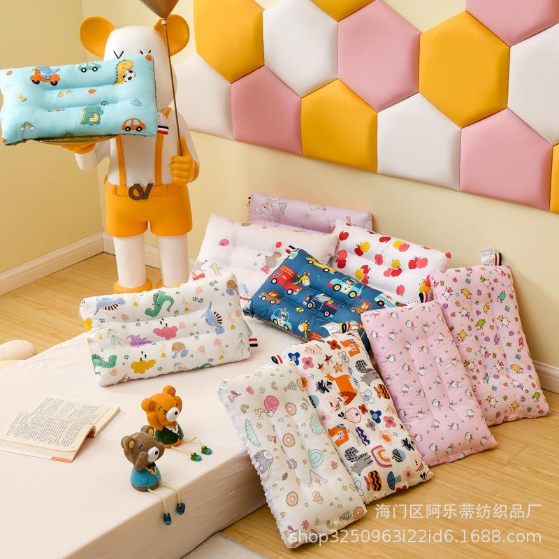 Cotton Cartoon Children's Pillow Core Soothing Beanie Pillow Removable Washable Kindergarten Children Adult Pillow