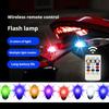 4PCS Wireless LED Strobe Lights with Remote Control, 8 Colors USB Charing Waterproof Anti-Collision Led Emergency Warning Lights for Car Motorcycle