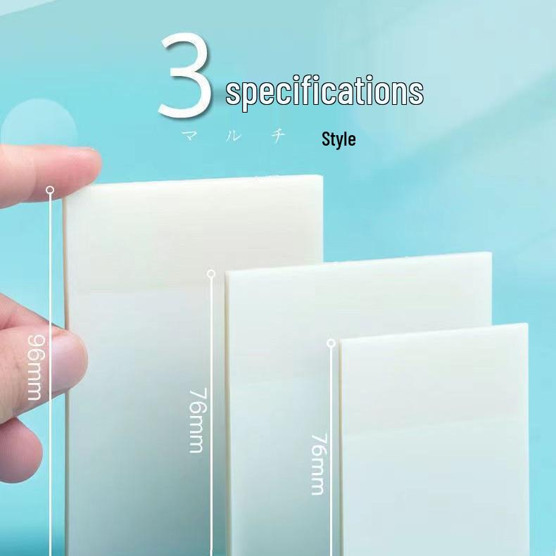 Reusable Frosted Transparent Sticky Notes for Students - Tearable Memo Strips 5x7.5 cm Small