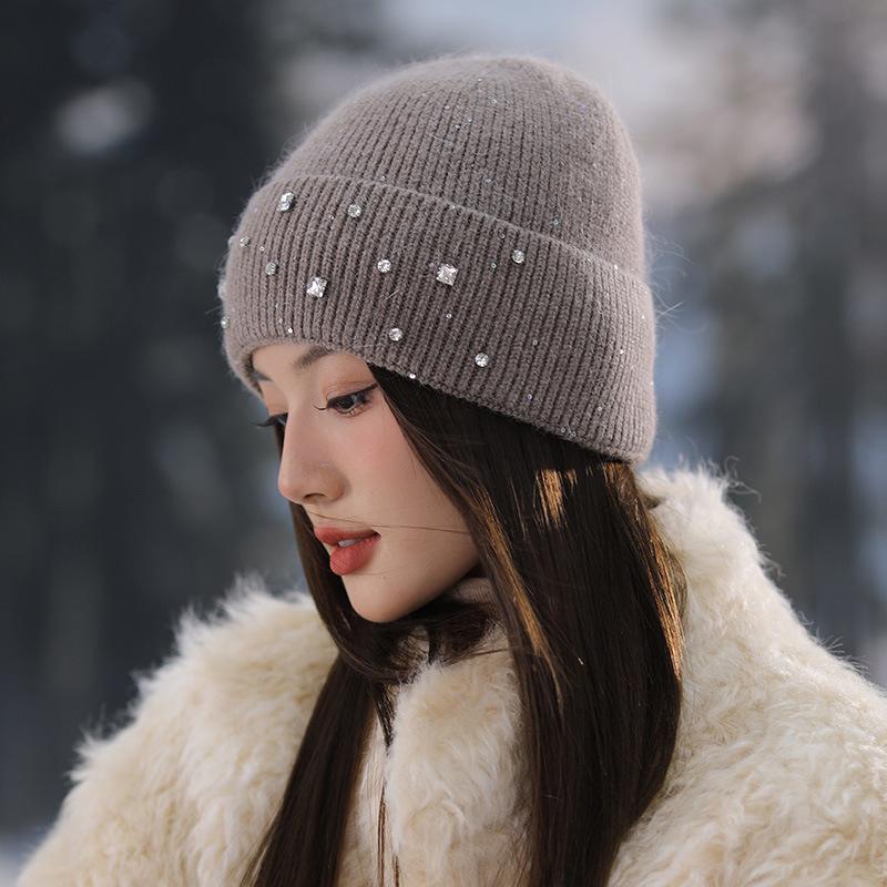 

Women s Winter Beanie Hat - Thick Warm Ear, Grey/Pink/White Color-Block Slouchy Beanie, Elastic Breathable Cold for Christmas, Casual & Outdoor One size темно-коричневого