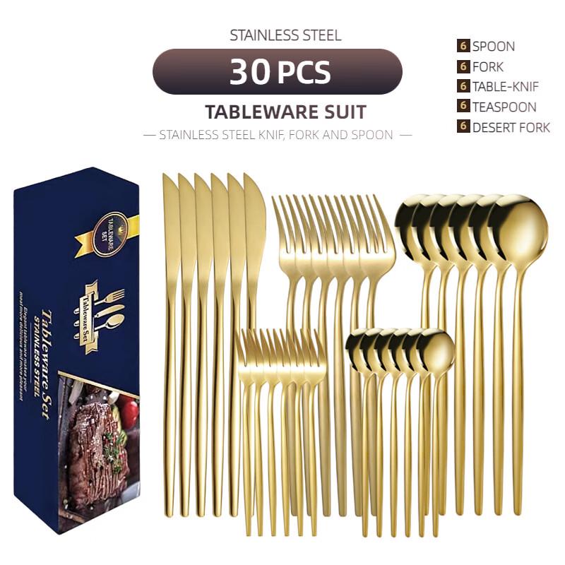 Lantuan 30-Piece Stainless Steel Cutlery Set