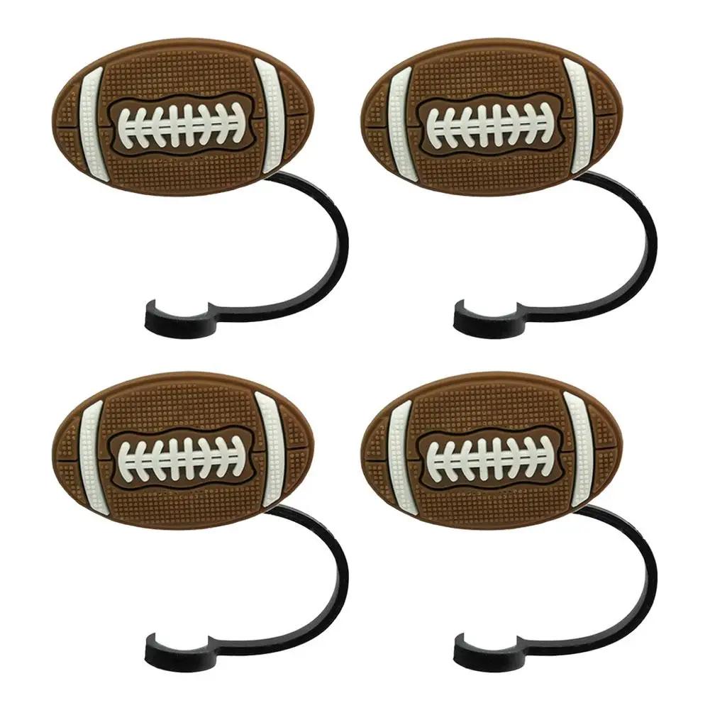 

Многоразовые наконечники для питьевых соломинок крышки силиконовые чехлы для соломинок пыленепроницаемые соломинки дропшиппинг крышки для питья наконечники соломинки регби футбол Z1Y6