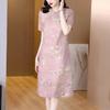 Improved cheongsam dress women's summer dress loose and thin women's fashion skirt