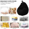Bean Bag Cover Big Cotton Linen Lazy BeanBag Chair Sofa Covers Puff Relax Lounge Couch Beanbag Chairs Cover with Handle for Kids