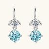 Silvere Glam Fashionable And Elegant Mermaid Princess Blue Tears Moissanite Ear Hook Personalized Design Earrings S925 Sterling Silver Earrings