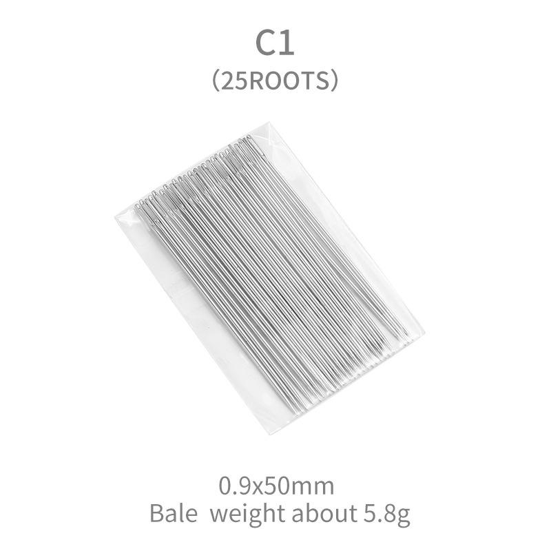 25Pcs Multi-Size Big Eye Hand Sewing Needle Home Sewing Steel Needle Cross-Stitchs Hand Embroidery Clothes Needles