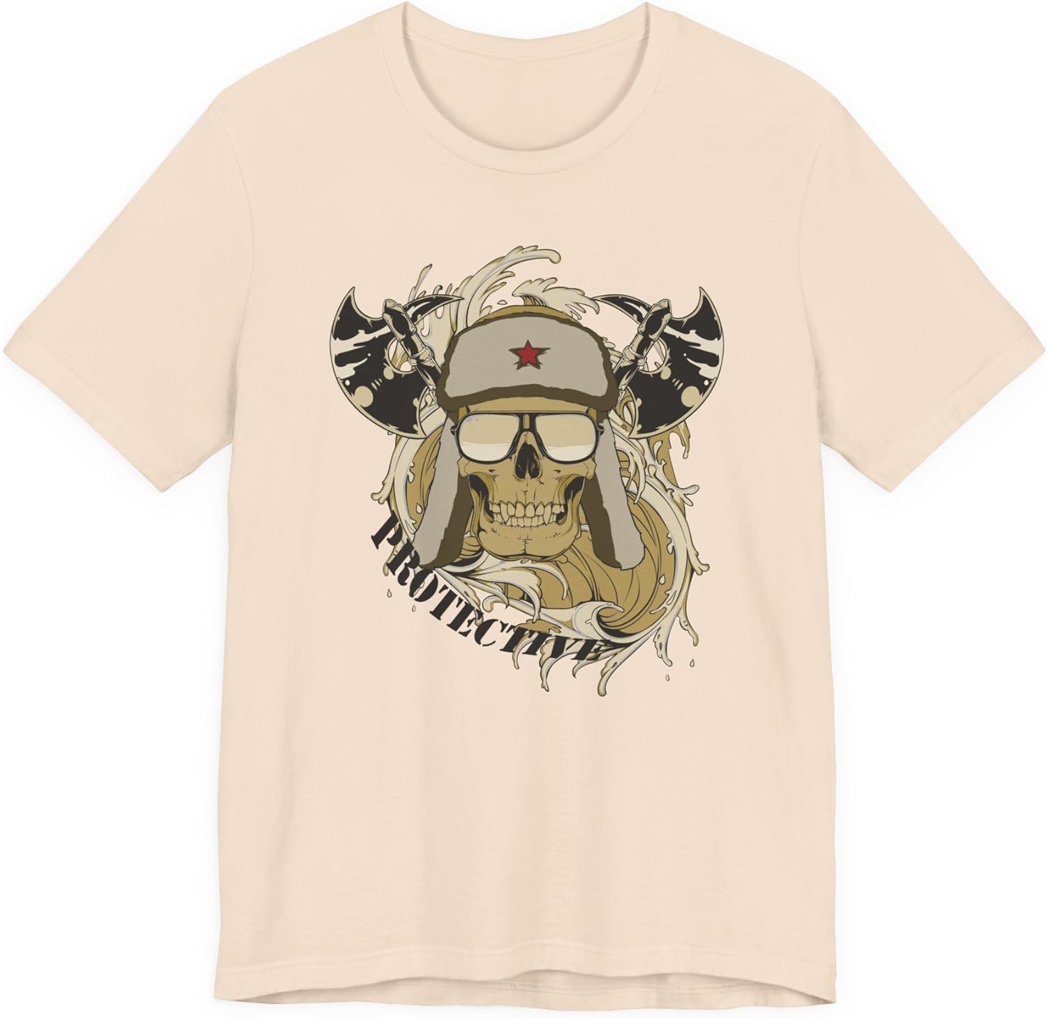 Viking Skull Graphic with Horned Helmet T-Shirt Captain Design Tee Art-41 S