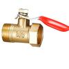 ABJI-10Pcs Brass Small Ball Valve Connector Joint Copper Pipe Fitting Coupler Adapter 3/8 Inch