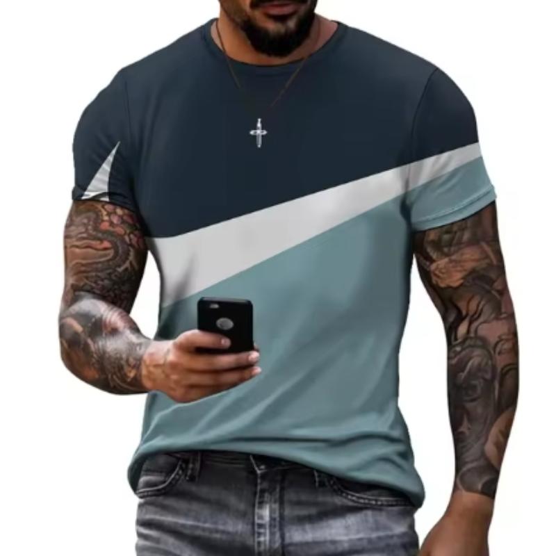 

Летняя модная мужская футболка с 3D-персонализированной печатью, спортивная повседневная качественная футболка с короткими рукавами и круглым вырезом S