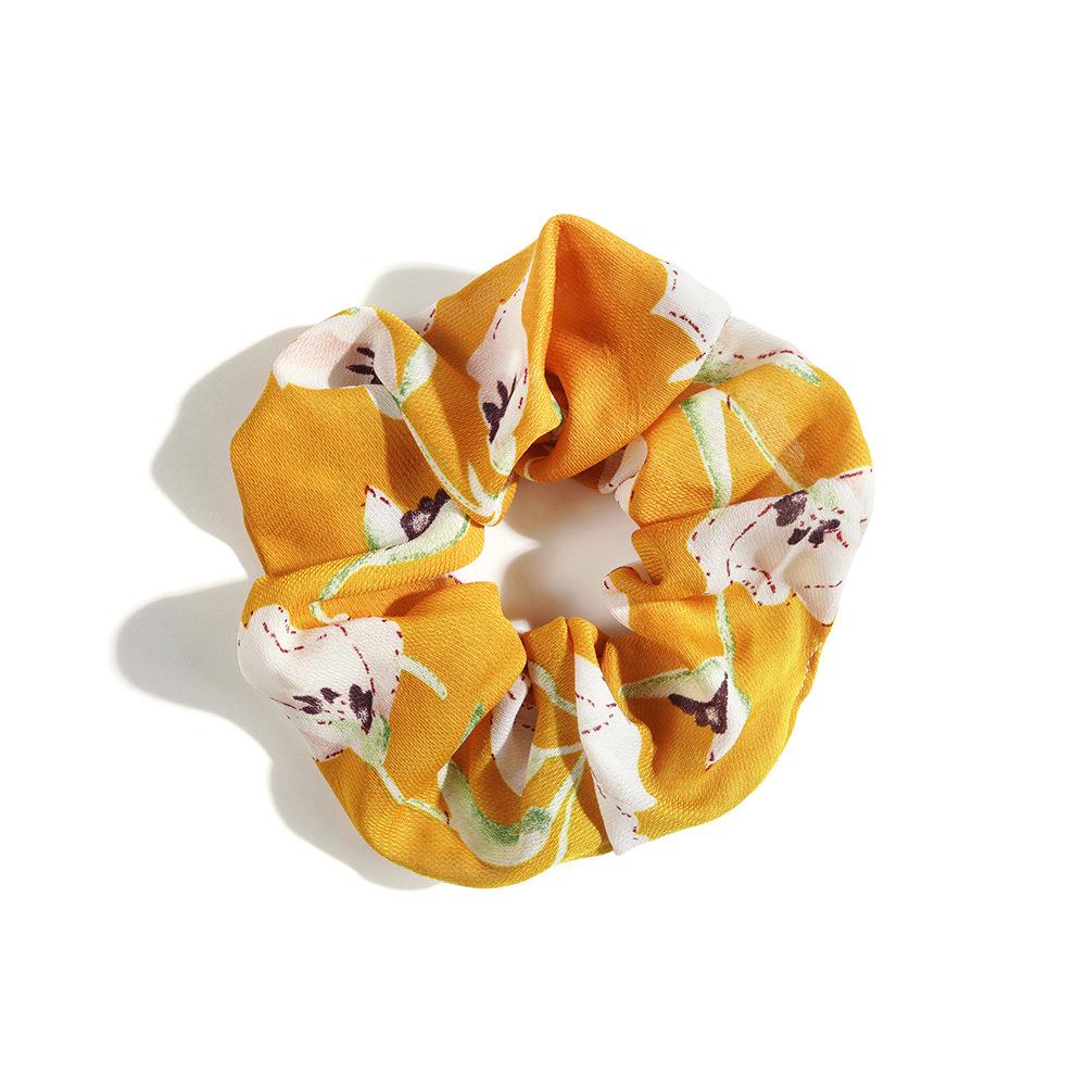 Leopard Print Hair Band Bohemian Large Intestine Band Small Fresh Commuter Rubber Band Flower Print Head Band Head Rope