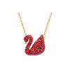 Swan Faux Crystal Stone Necklaces Womens
