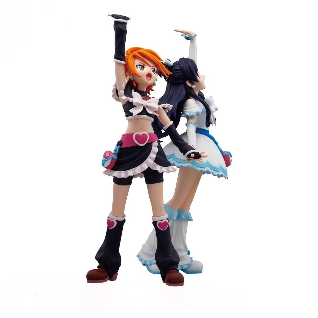 Pretty Cure Futari Wa Precure Cure Black and Cure White Figure 2 Piece Set Glitter and Glamours 25cm Japanese Anime Official