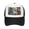 Stained Glass Unicorn Baseball Cap Anime Fashionable Hats On Offer Baseball For Men Womens