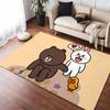 B-Brown And C-CONY Floor Mat Flannel Rugs Cozy Plush Thickened Soft Warm Winter Floor Mat Non Slip Living Room Home Indoor Use