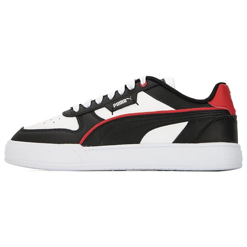 Puma Caven Dime Synthetic Leather Low-Top Sneakers Unisex Sneakers White Black Red 384953-16