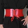 Women Wide Belt Corset Waist for Lace Up Tied Waspie Trendy Elastic Dresses Halloween Pirate Costume Accessory Retro Design