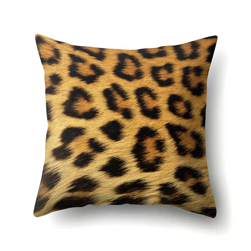 Motif Léopard Nordique Moderne Abstrait Taie d'Oreiller en Polyester Décoration de Voiture Maison Imprimée Taie d'Oreiller Repose-Lombaire