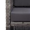 17 piece Garden Dining Set with Cushions Poly Rattan Grey