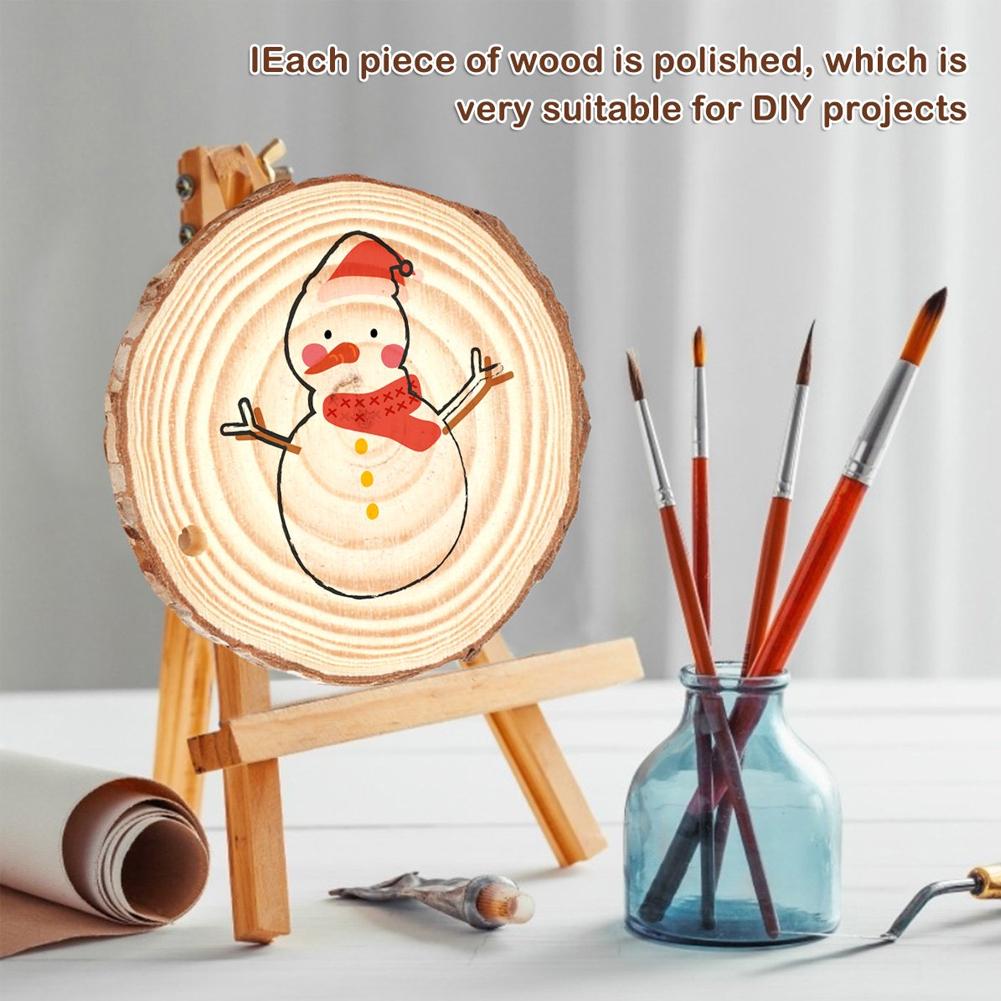 30pcs/set 5-6cm Round Wooden Pieces, Wood Slices, DIY Art Craft Accessories, Christmas Party, Wedding Decoration, DIY Crafts