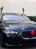 Christmas Reindeer Antler Car Decoration Kit – Rudolph Red Nose + Jingle Bells, Festive Auto Accessory Gift.