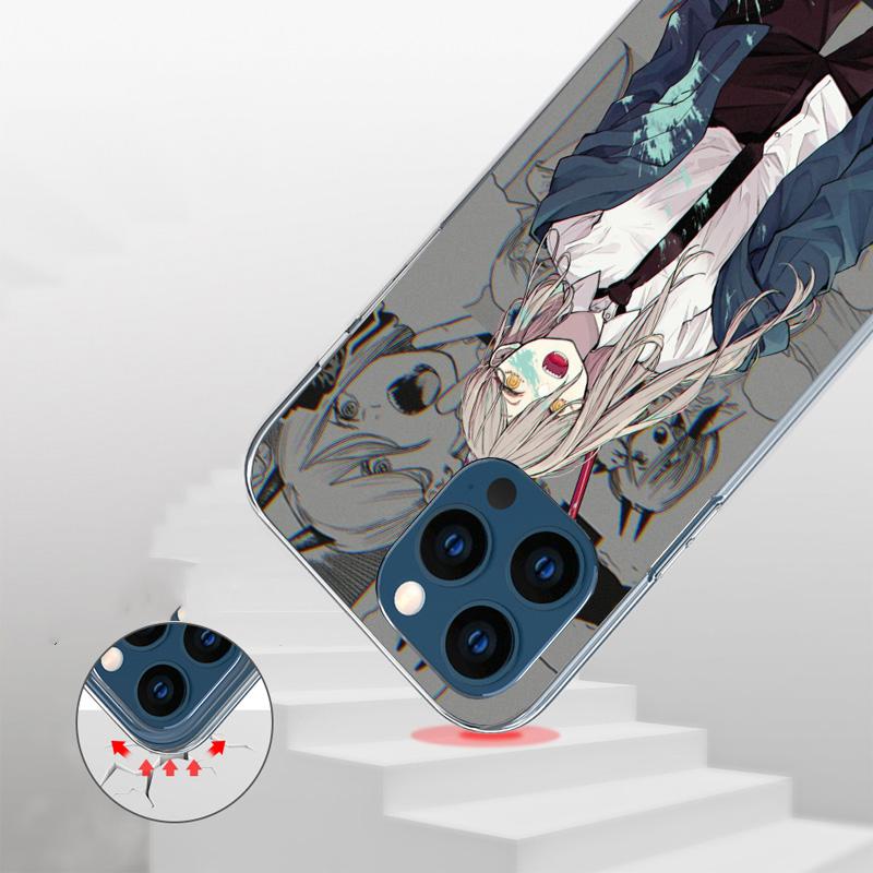 Kettensäge Makima Power Cover Handyhülle Für iPhone 16 17 Air 15 14 Pro Max 16E Handyhülle 13 Mini 12 11 7 SE 8 Druckmuster Passform