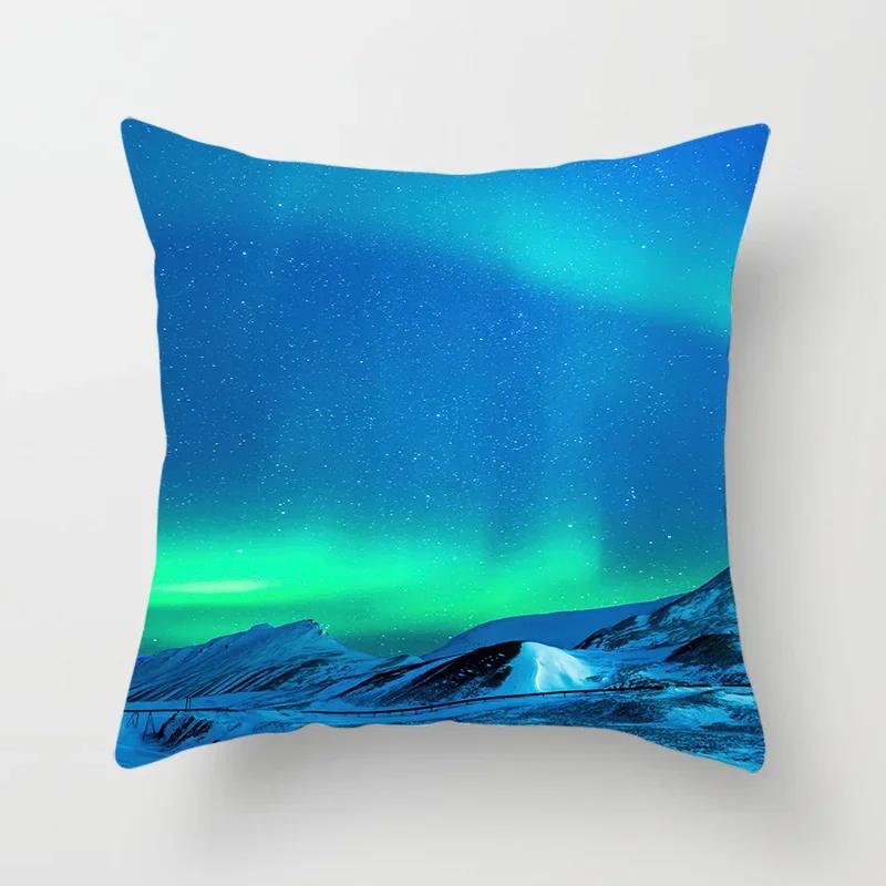 

Наволочки с пейзажным принтом, Чехлы для подушек для дивана в гостиной, автомобильного сиденья, офисного кресла, Домашний декор 66x66cm