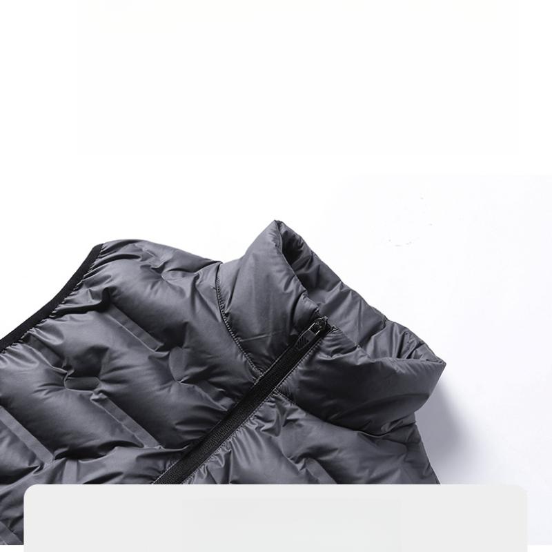Kamizelka grafenowa samonagrzewająca dla mężczyzn, jesienno-zimowa puchowa bawełniana kamizelka bez rękawów ze stójką, casualowa sportowa kurtka kamizelka