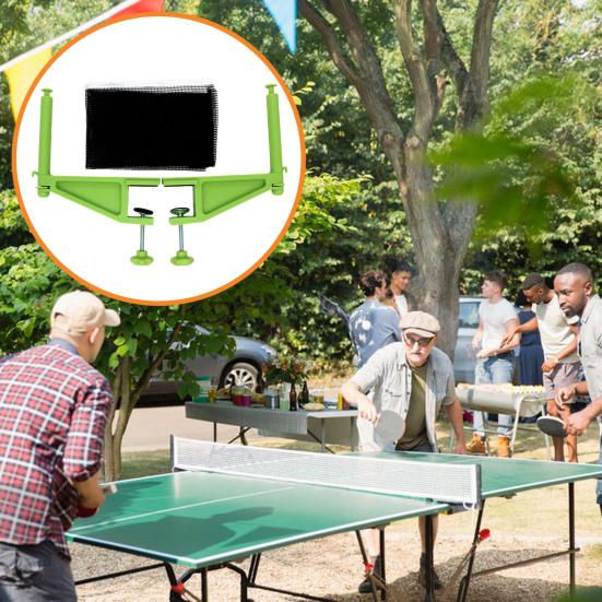 Table Tennis Net Set Professional Training Practice Ping Pong Net with Clamps Adjustable Table Tennis Net Clamp Post Set