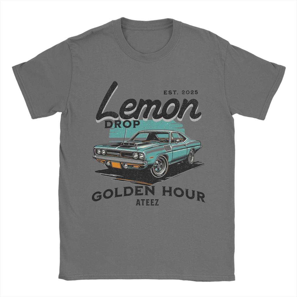 Lemon drop ATEEZ ATINY Fashion T Shirts for Men Women Golden Hour 100% Cotton Tee Shirt Clothes