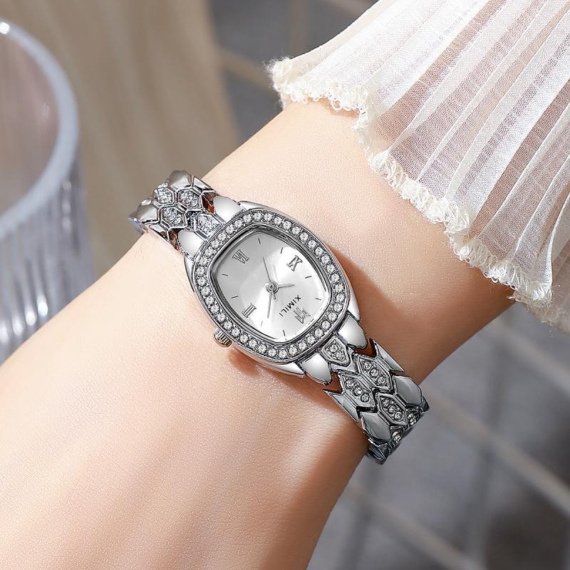 New Temperament Fashionable Diamond-Encrusted Women'S Watch Full Of Diamonds Digital Scale Women'S Quartz Watch Bracelet Watch