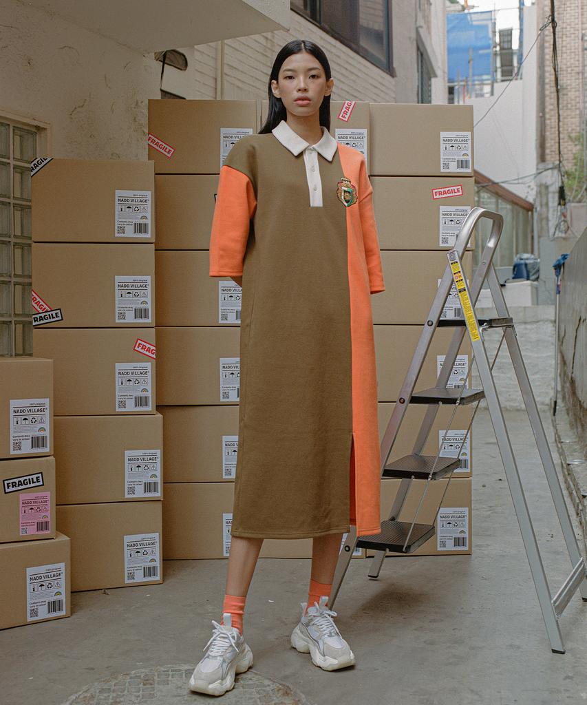 Nadeubilliji Potter Dress - Orange