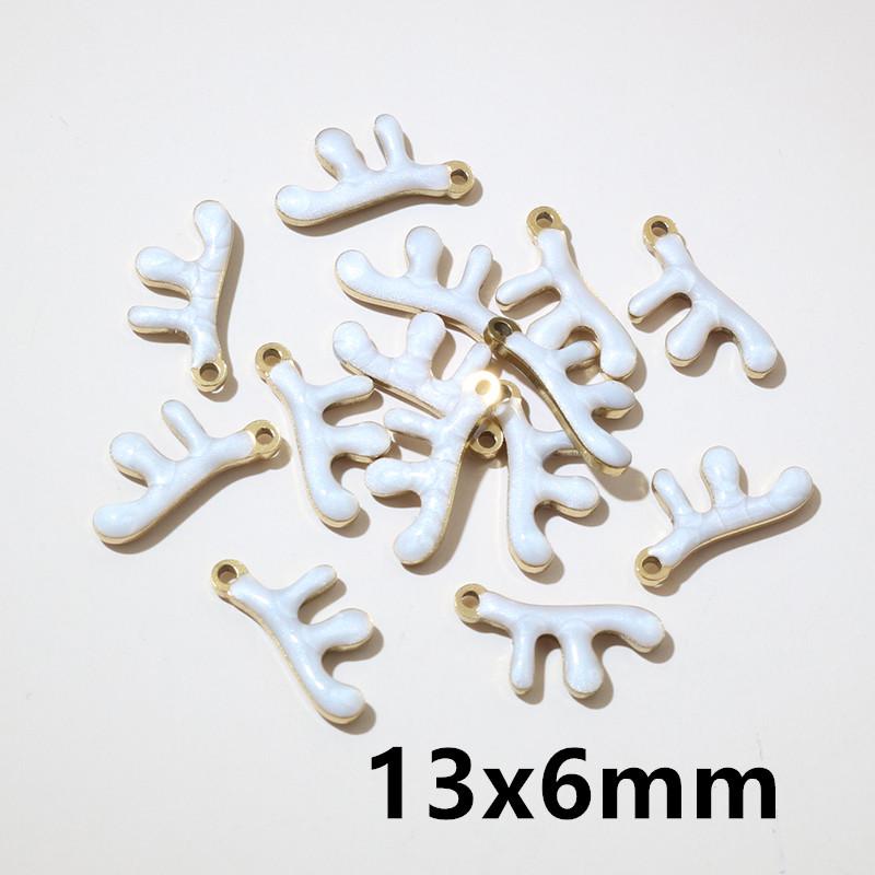 20pcs Stainless Steel Enamel Small Cute Charms Pendant Fish Starfish Coral Reef DIY Jewelry Making Accessories Findings