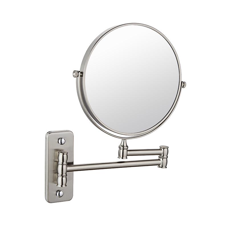 Wall-Mounted Double-Sided Foldable Makeup Mirror with Magnification for Bathroom and Toilet.