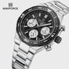 Multifunktionale Mode Herren Armbanduhr Chronograph Wasserdicht Luxus Stahlarmband Quarz Kalender Herrenuhren