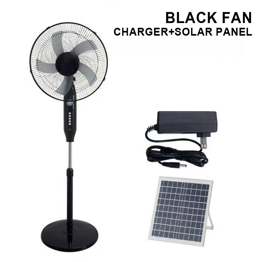 

SOECOPO 10H Runtime Solar Fan with Solar Panels Blackout Emergency USB Port & Night Light 3 Speed Adjustable Portable Fan Home чёрный