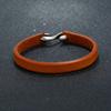 Vintage dünnes Rindsleder Hakenschnalle Armband Mann Punk Schmuck Armband Armreif