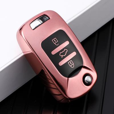 For Wuling Baojun 310 510 560 630 730 TPU Car 3 Button Key Case Holder Cover Bag Shell Keychain Key Protector Accessories