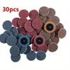2-inch Nylon Sanding Disc Set: Red, Yellow, Blue - Non-woven Rotary Lock for Rust & Paint Removal