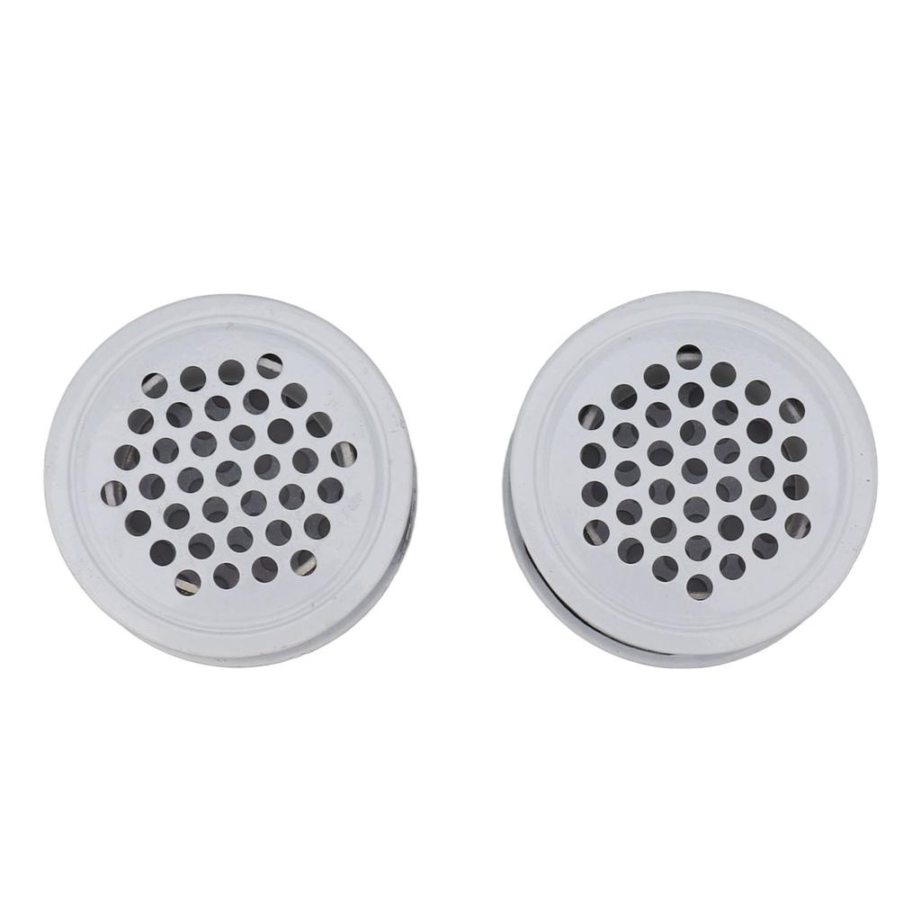 2Pcs Round Vent Cover White Rustproof Rugged Versatile Air Vent Mesh Hole Cover for Home Closet