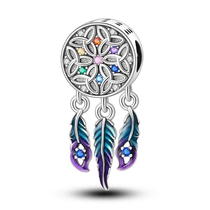 925 Sterling Silver Travel Series Camera Bicycle Tower Compass Bag Pendant Charm Fit 4mm Aperture Bracelet DIY Bead Jewelry Gift