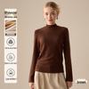 Women's Lyocell Silk Wool Blend Half-Neck Warm Top - Autumn/Winter Style
