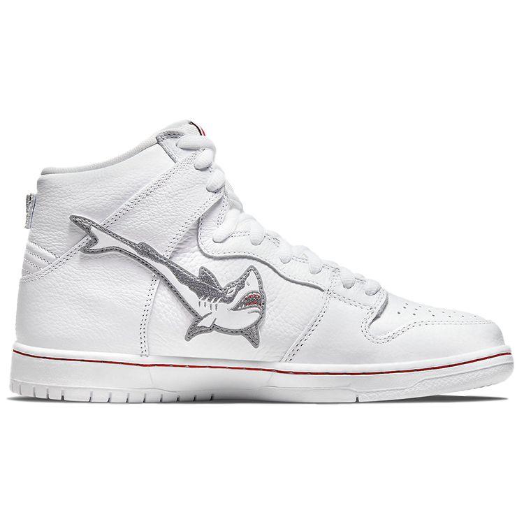 Nike SB Dunk High Oski Great White Shark Unisex Sneakers White-Red CI2692-100