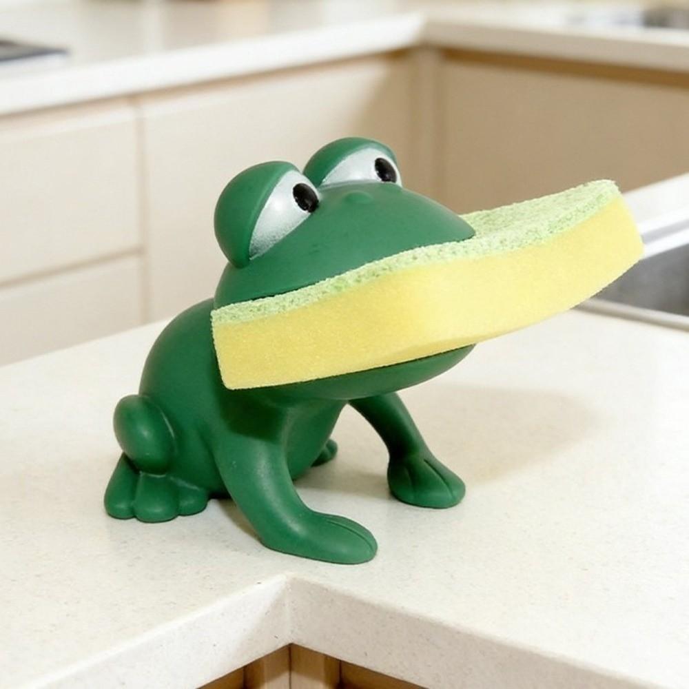 3D tištěný stojan na houbičky ve tvaru žáby, odkapávač na utěrky, mýdlo na koupelnovou desku