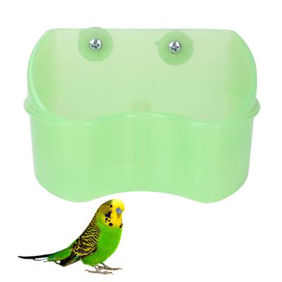 Grüne Papageien Montierbarer Futterspender Fressnapf Futter Wassernapf Becher Vogelspielzeug für Kleintiere Chinchilla