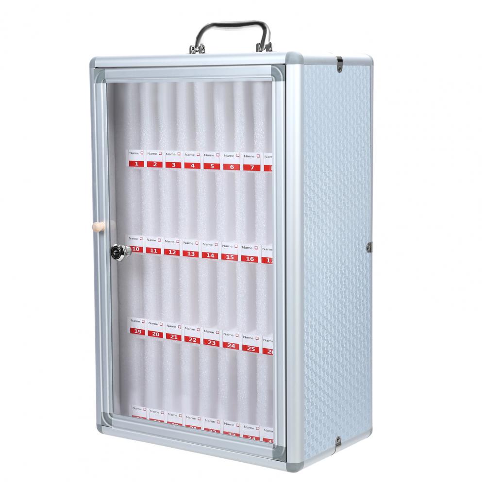 Aluminum Alloy Storage Locker Wall-Mounted Cell Phones Locker Storage Cabinet with Handle and Safety Lock for Office Classroom