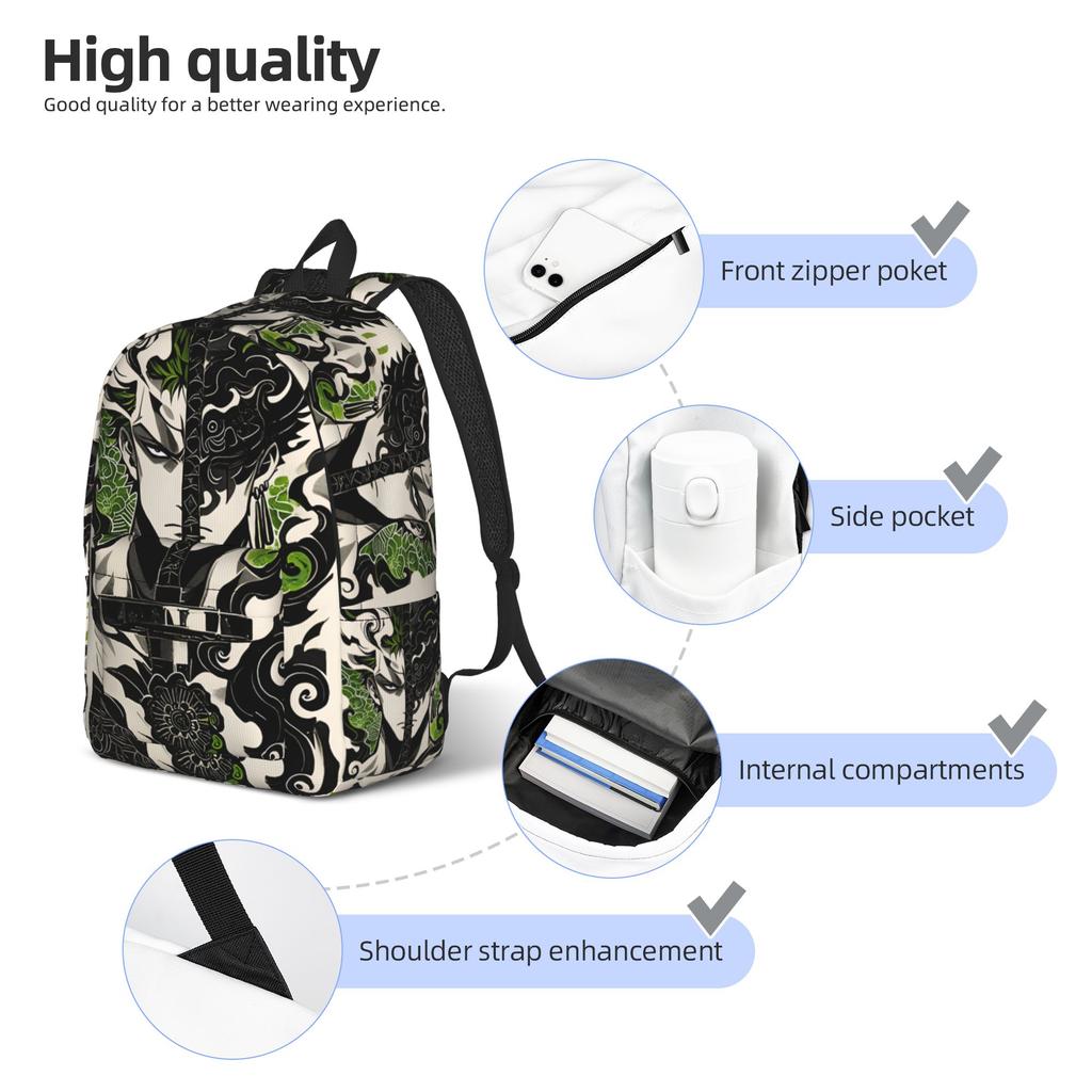 Fashion One Piece Backpack  Mochilas High Street Campus Sturdy Shoulder Rucksack