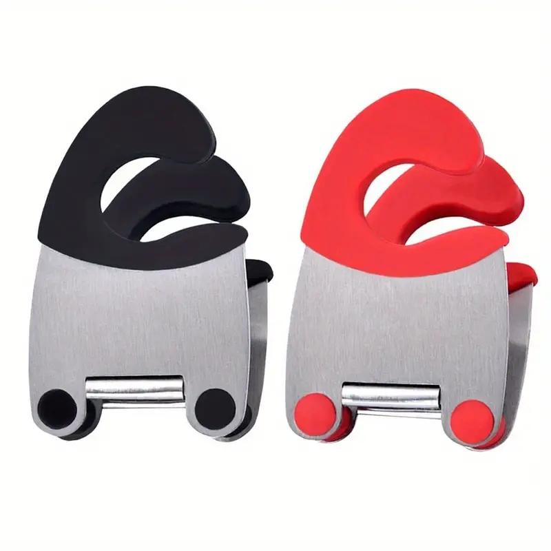 Stainless Steel Pot Spoon Holder, Anti-Scald Silicone Grip Pot Clip Holder For Spoon, Kitchenware Bowl Clip, Cooking Utensils To