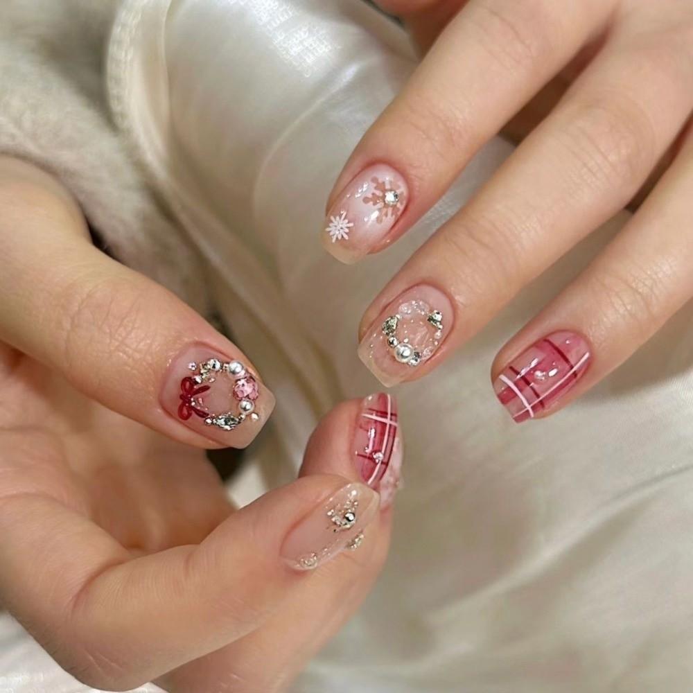 Wine Red Nail Accessories 3D Bowknot Bow Nail Accessories Nail Art Decorations Princess Series